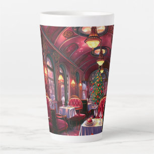 Tasse Latte Cadeau Vintage Noël Express pour les amoureux du t