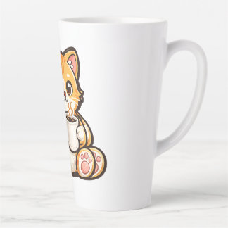 Tasse Latte Café Chat Mignon – Chat Orange Cosy Buvant du Café