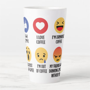Tasse Latte Café Emojis