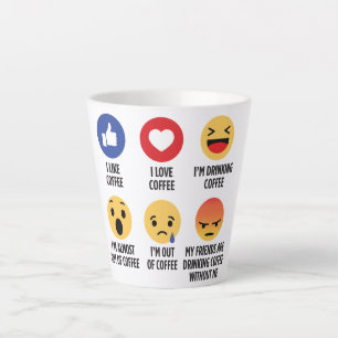 Tasse Latte Café Emojis