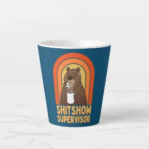Tasse Latte CAFÉ OURS SHITSHOT SUPERVISEUR Funny Boss 