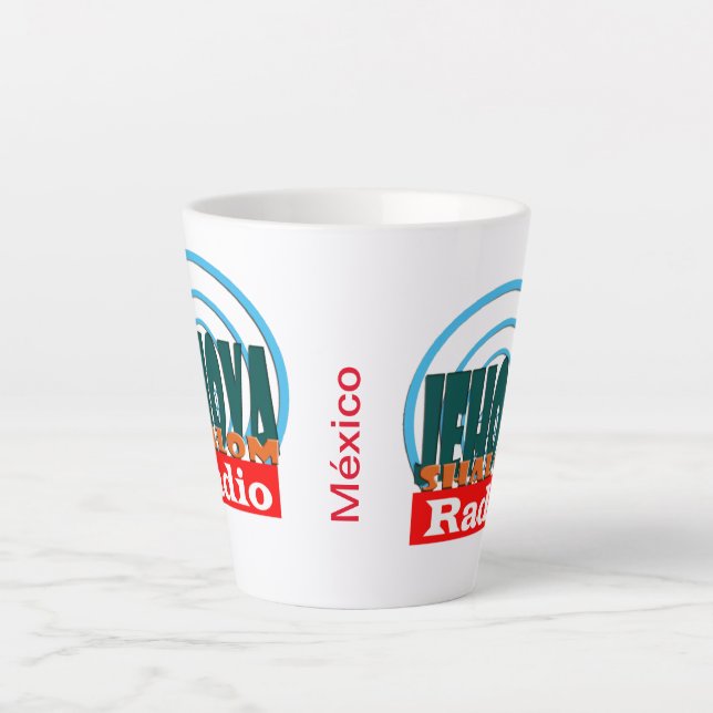 Tasse Latte Café Taza chica Radio Jehova Shalom México (Devant)