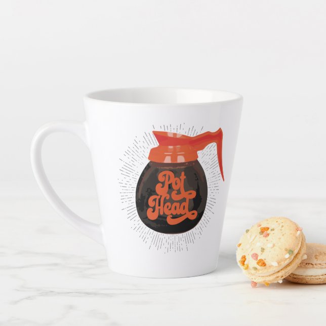 Tasse Latte (Café) Tête de pot Touton de latte (En situation)