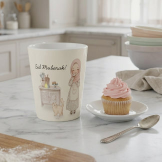 Tasse Latte Cafetière Eid Mubarak Cadeau Musulman