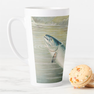 Tasse Latte California Salmon by S.A. Kilbourne, Vintage Fish