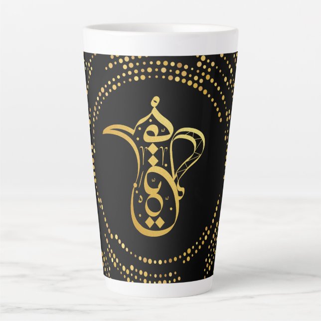 Tasse Latte Calligraphie arabe du café (Devant)