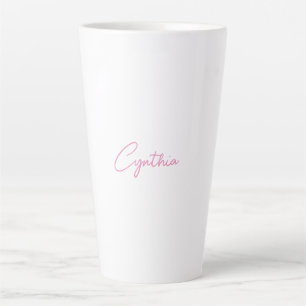 Tasse Latte Calligraphie minimaliste moderne en plaine Ajouter