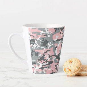 Tasse Latte Camouflage rose et gris, Militaire, Armée