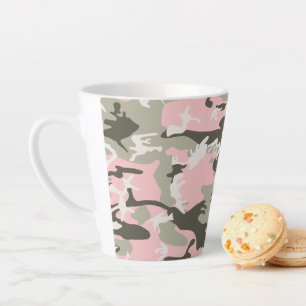 Tasse Latte Camouflage rose et vert, Militaire, Armée