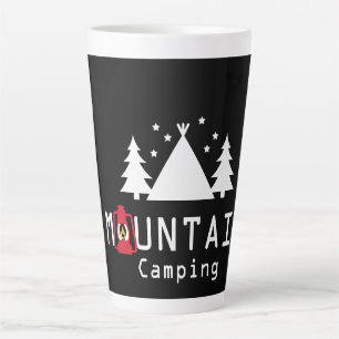 Tasse Latte Camping de montagne Badge moderne