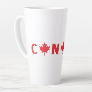 Tasse Latte Canada moderne pays canadien Drapeau Souvenir