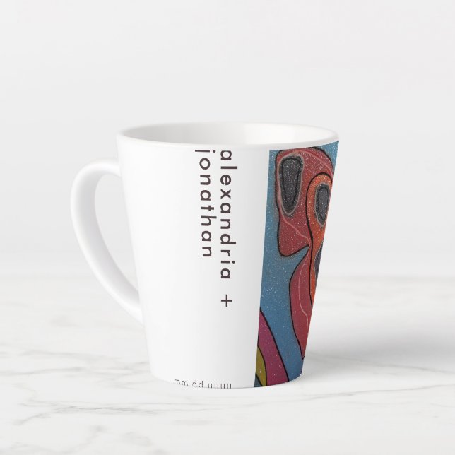 Tasse Latte Caneca De Café Latte Foto e texto personalizados (Angle gauche)
