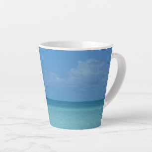 Tasse Latte Caraïbes Horizon Tropical Turquoise Bleu