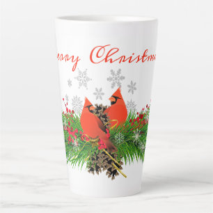 Tasse Latte Cardinal de Noël et latte de verdure