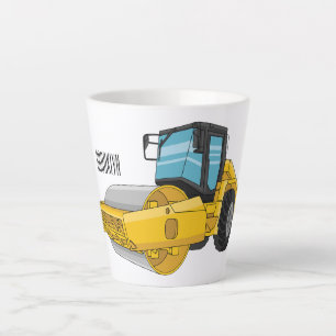 Tasse Latte Caricature à rouleaux de route