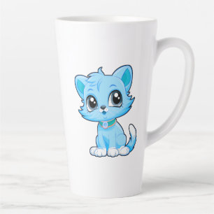 Tasse Latte Caricature adorable de chat