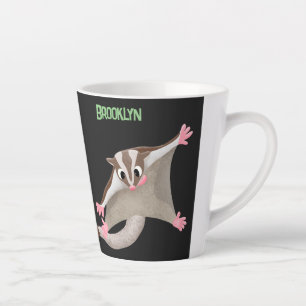 Tasse Latte Caricature de planeur de sucre joyeux