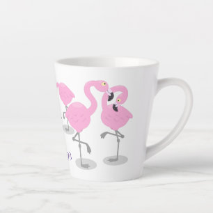 Tasse Latte Caricature en trio flamand rose mou