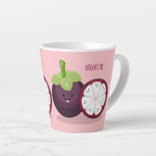 Tasse Latte Caricature mignonne mauve mangouste