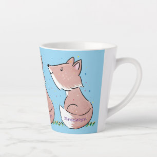 Tasse Latte Caricature pour bébé renard