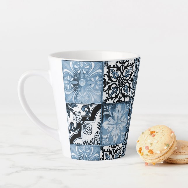 Tasse Latte Carrelage océanique (En situation)