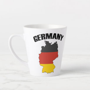 Tasse Latte Carte Allemagne - Drapeau allemand - Deutschland T