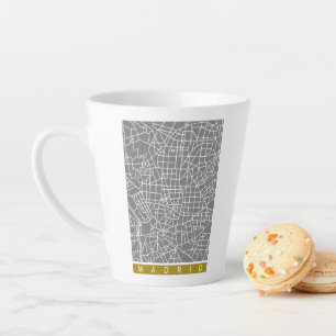 Tasse Latte Carte de Madrid