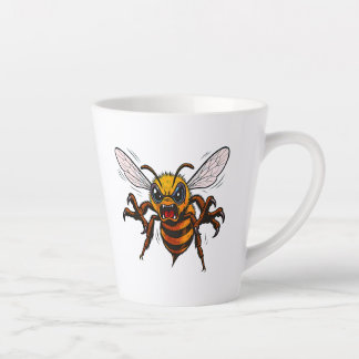 Tasse Latte Cartoon Wasp Charge Bold Insect Art