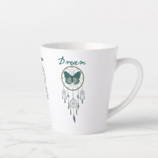 Tasse Latte Catcher et papillon de rêve vert