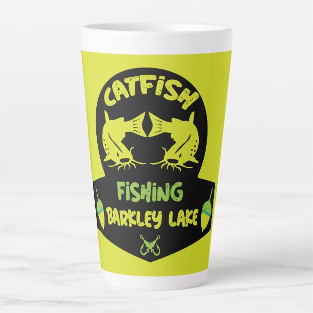 Tasse Latte CatFishing Lake Barkley Kentucky (Devant)