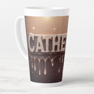 Tasse Latte Catherine Nom en Or Liquide