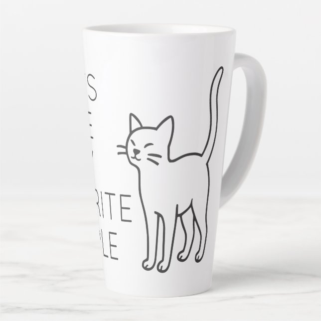 Tasse Latte Cats are my favorite people (Angle droit)