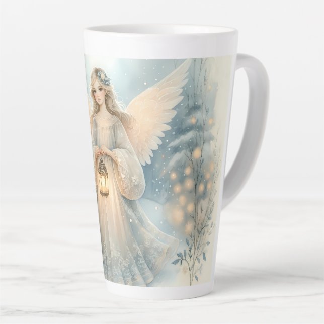 Tasse Latte Celestial Winter Angel Lantern of Grace (Angle droit)
