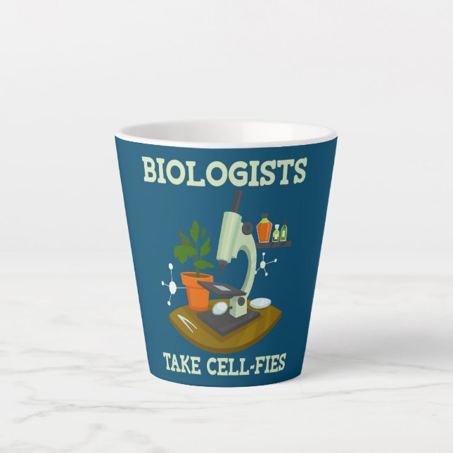 Tasse Latte Cellfies Drôle I Heart Love Science Biologie (Devant)
