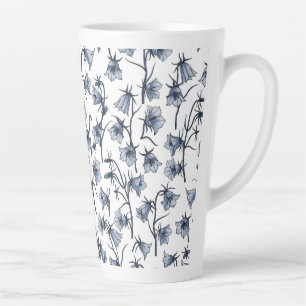 Tasse Latte Cellules bleues, Cloches, Bellflowers