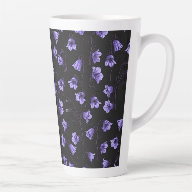 Tasse Latte Cellules bleues de minuit, cloches, Bellflowers (Droite)