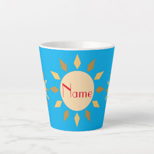 Tasse Latte Cercle solaire géométrique Thunder_Cove    