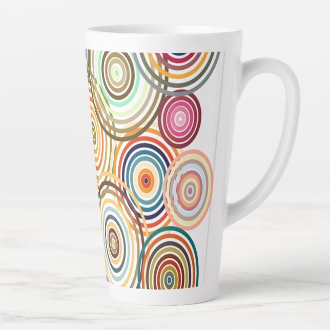 Tasse Latte Cercles arc-en-ciel (Droite)