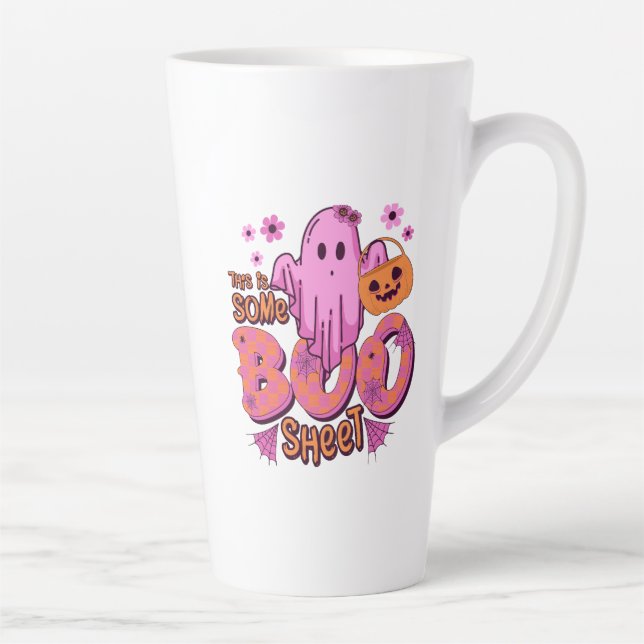 Tasse Latte C'Est Un Peu De Feuille De Boite Halloween Ghost F (Droite)