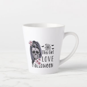 Tasse Latte Cette fille aime Halloween