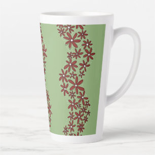 Tasse Latte Chaîne de marguerite Fleur laide rayures blanc sur
