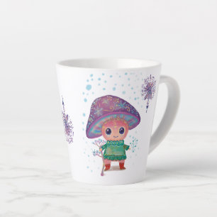 Tasse Latte champignon magique de noël