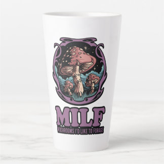 Tasse Latte Champignons Milfs J'Aimerais Fourrer, Champignons 