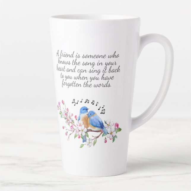 Tasse Latte Chanson dans votre coeur Amitié (Droite)