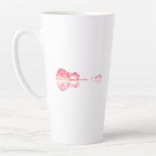 Tasse Latte Chanson de la nature : Art guitare du paysage fore