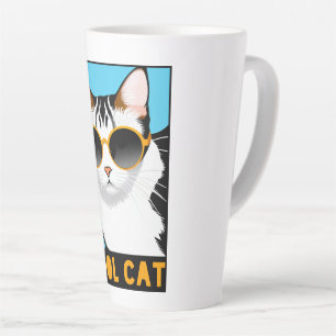 Tasse Latte Chat Cool amusant