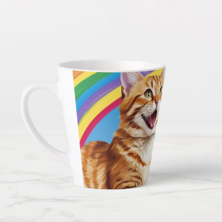 Tasse Latte Chat et arc-en-ciel : Mon amour