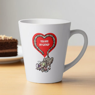 Tasse Latte Chat Fou Tu Es Ma Catnip Alternative Saint-Valenti