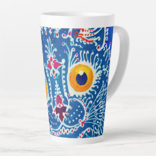 Tasse Latte Chat gothique bleu