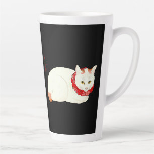 Tasse Latte Chat japonais blanc et gingembre